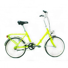 Reset Plegables Reset - Bicicleta Plegable de 20 Pulgadas, monovelocidad, Color Amarillo neón