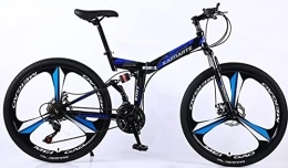 DPCXZ Bicicleta Retro Bicicletas Plegables Estudiante Unisex Bicicleta De Montaña Plegable, Marco De Acero De Alto Carbono, 21 Velocidades Absorción De Impacto Bicicletas Urbanas blue, 26 inches