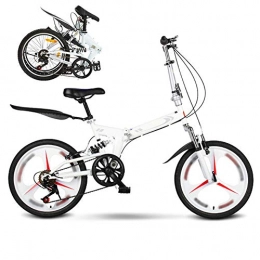 ROYWY Bicicleta ROYWY Bicicleta Plegable, 20 Pulgadas Bicicleta Juvenil, Bicicleta Adulto, Bici para Hombre y Mujerc, 7 Velocidades Velocidad Variable Bicicleta / C Wheel