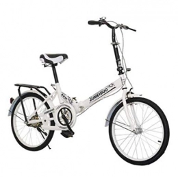 RPOLY Bicicleta RPOLY Bicicleta Plegable / Unisex, Folding Bike, de una Velocidad Tren de transmisión, Ideal para Montar a Caballo Urbana y los desplazamientos, White_20inch