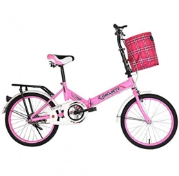 RPOLY Bicicleta RPOLY Plegable de la Ciudad para Bicicleta, Folding Bike, Marco de Acero de Alto Carbono Plegable, Ideal para Montar a Caballo Urbana y los desplazamientos, Pink_20inch
