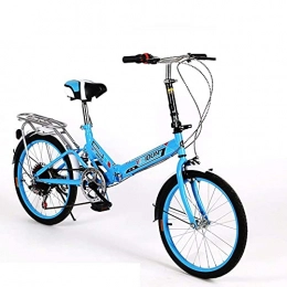 RTRD Bicicleta RTRD Bicicleta plegable de 20 pulgadas, bicicleta plegable de 6 velocidades, bicicleta de coche para estudiantes adultos para mujeres, absorción de golpes con marco de aluminio ligero