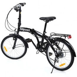 Samger Bicicleta de 20 Pulgadas Bicicletas Plegables con Indicador LED, 7 Velocidades, Altura Ajustable