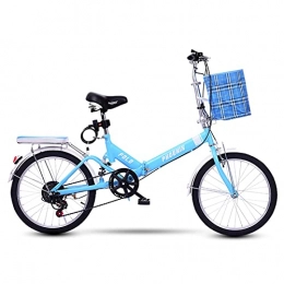 SFSGH Plegables SFSGH Bicicleta Plegable Mini Bicicleta Plegable de Ciudad Ligera, Bicicleta de suspensión compacta de 20 Pulgadas para Adultos, Hombres y Mujeres, Adolescentes, Estudiantes, oficinistas