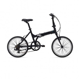 Shengshihuizhong Bicicleta Shengshihuizhong Aleacin de Aluminio 20 Pulgadas 7 velocidades Peso Ligero porttil pequea Rueda dimetro Plegable Bicicleta El ltimo Estilo, diseo Simple. (Color : Black)