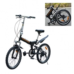 Shhjjyp Bicicleta Shhjjyp 20 Pulgadas Folding Bike, Plegable Bicicleta De Montaña, 7 Velocidades Bici Plegable De Aluminio Doble Freno Disco
