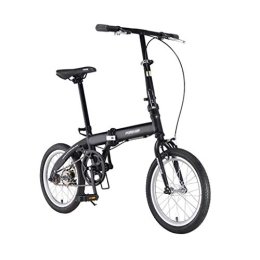 Shi xiang shop Plegables Shi xiang shop Bicicleta plegable portátil de 16 pulgadas para adultos, mini bicicleta de ciudad compacta de 1 velocidad, para niños, ligera más de 10 años de edad (color negro)