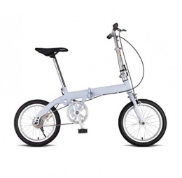 SHIN Bicicleta SHIN Bicicleta Plegable Unisex Adulto Aluminio Urban Bici Ligera Estudiante Folding City Bike con Rueda De 16 Pulgadas, Manillar Y Sillin Confort Ajustables, Velocidad única, Capacidad 110kg / Bl