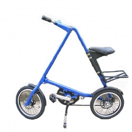 SIER Bicicleta SIER Bicicleta Plegable Bicicleta Plegable de Aluminio de 16 Pulgadas Hombres y Mujeres de aleacin Ligera y Ligera Bicicleta Plegable de la Ciudad, Blue