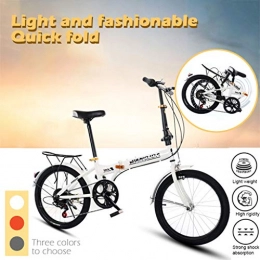 Smemek - Bicicleta plegable para adulto, de 20 pulgadas, plegable, de acero, para adultos