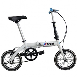 Star Eleven Bicicleta Plegable Doble Disco de Aluminio Fahrrrad Adulto Mini Bicicleta Plegable Bicicleta (Blanco)