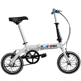 Star Eleven Plegable bicicletas doble disco Fahrrad adulto de aluminio Mini bicicleta plegable bicicleta, blanco