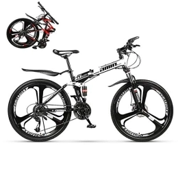 STRTG Plegables STRTG Bicicleta Plegable, Montaña Bikes Plegado, Marco De Acero De Alto Carbono, para 24 * 26 Pulgadas 21 * 24 * 27 * 30 velocidades Exterior Unisex Adulto Bicicleta Plegable