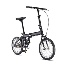 SYCHONG Plegables SYCHONG 20" Bicicleta Plegable para Adultos, 6 Velocidad Ultra Ligero Masculino Portátil Y Hembra Adulta Pequeña Mini Caminar Ordinario, Negro