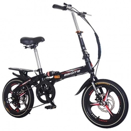 SZKP Plegables SZKP0708 Bicicleta De Montaña Plegable De 20 Pulgadas, Freno De Agente De Doble Disco MTB Bicicleta Bicicleta Plegable De Velocidad Variable para Adolescentes Adultos (Color : Black)