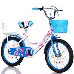 SZKP Bicicleta SZKP0708 Bicicleta Plegable Plegable para Hombres Y Mujeres - Bicicleta Plegable para Niños 6-18 Años Bicicleta Princess Bicicleta para Niños De 18-22 Pulgadas (Color : Blue, Size : 22 Inches)