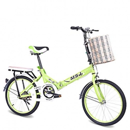 TATANE Bicicleta TATANE 20 Pulgadas De Bicicletas Plegables, Bicicletas De Adultos para Niños, Bicicletas Al Aire Libre para Niños Y Niñas Bicicletas, Verde, 20inch