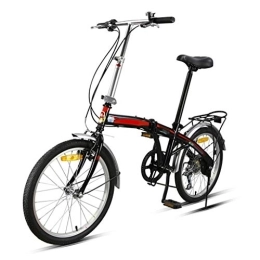 TYXTYX Bicicleta TYXTYX 20 Pulgadas Bicicleta Plegables Plegable de 7 velocidades con Soporte Trasero, Plegable Bicicleta Plegable portátil Mini Bicicleta Plegable City