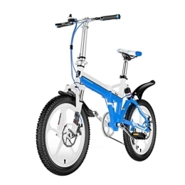 TYXTYX Plegables TYXTYX Bicicleta de montaña Plegable de 20 Pulgadas Bicicleta Plegable de 7 velocidades MTB Sport, Marco de Aluminio, absorción de Golpes, Azul