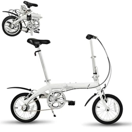 TYXTYX Bicicleta TYXTYX Bicicleta Plegable 14" 3 velocidades Bicicleta Plegable Plegable Aluminio Mini Compacto, Sillin Confort, Blanco