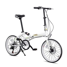 TYXTYX Bicicleta TYXTYX Bicicleta Plegable de Aluminio, de 20 Pulgadas con 6 velocidades, con Frenos de Disco, portátil Mini Bicicleta Plegable City, Unisex Adulto