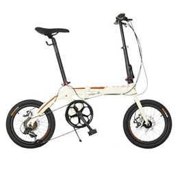 TYXTYX Bicicleta TYXTYX Bicicleta Plegable Urbana 16", 7 velocidades, Marco de Aluminio, Manillar y Asiento Ajustables, Sillin Confort, Unisex Adulto