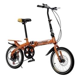 TYXTYX Bicicleta TYXTYX Plegable de Bicicletas de 16 Pulgadas Amortiguador portátil Boy Adultos y Chica de la Bicicleta de la Bicicleta Infantil, 6 velocidades, Adultos Unisex, Talla Unica