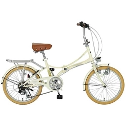 TYXTYX Plegables TYXTYX Plegable de Bicicletas de 20 Pulgadas, 8 velocidades, Bicicleta Plegable portátil Mini Bicicleta Plegable City, Fácil de Transportar, Unisex Adulto, Blanco