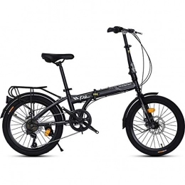 TZYY Plegables TZYY Bicicleta Plegable 20 En Fibra De Carbono, Mini Compacto Plegable City Bike, Ultra Ligero Adulto Bike Plegables Cambio De 7 Velocidades A 20in