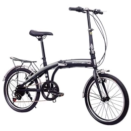 TZYY Bicicleta TZYY Compacto Bicicleta Urban Commuter, Cambio De 7 Velocidades Bike Plegables Ligero para Hombres Mujeres, 20in Suspensión Bicicleta Plegable A 20in