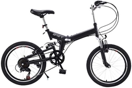 STRTG Plegables Unisex Adulto Bikes Plegado, Sillin Confort, Marco De Acero De Alto Carbono, Bicicleta Plegable, 20 Pulgadas Amortiguador portátil Boy Adultos Chica Bicicleta Infantil