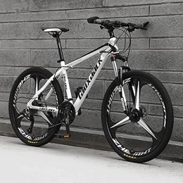 UYHF Plegables UYHF Bicicleta de montaña plegable de 224 / 27, 26 pulgadas, suspensión completa de 3 ruedas de 26 pulgadas, bicicleta antideslizante para hombre / mujer / adolescente 【Top Configuratio White-Black-21 Speed