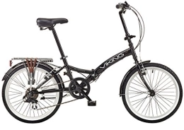 Viking Bicicleta Viking Metropolis - Bicicleta plegable (20 pulgadas, 6 velocidades), color negro