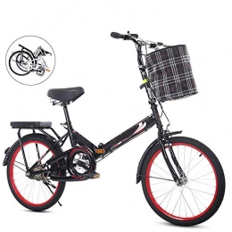 WDDMFR Plegables WDDMFR Bicicleta plegable de 20 pulgadas, ultraligera portátil para amortiguadores, marco para bicicletas de acero con alto contenido de carbono y asiento cómodo, para adultos y niños