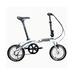 WEHOLY Bicicleta WEHOLY Bicicleta Bicicleta Plegable Bicicleta Plegable de aleación de Aluminio de 14 Pulgadas Bicicleta Plegable para Adultos de Tres velocidades, Negro