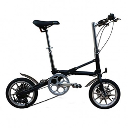 WHKJZ Bicicleta WHKJZ Unisex Acero Carbono Bicicleta Plegable 14" Ruedas 7 velocidades Variable Amortiguador Fácil de Opera
