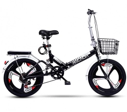 WLGQ Bicicleta WLGQ Bicicleta Plegable de Aluminio Ligero de 20 Pulgadas, Cambio de Marchas para Hombres y Mujeres, Bicicletas Plegables, Bicicleta de Ciudad, Sistema de Plegado rápido D, 20 Pulgadas (A 20 pulg