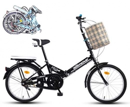WLGQ Bicicleta WLGQ Bicicleta Plegable para Mujer, Trabajo Ligero, Adulto, Adulto, Ultraligero, de una Sola Velocidad, portátil, para Adultos, 16 / 20 Pulgadas, pequeño Estudiante, Bicicleta para Hombre, biciclet