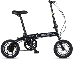 WOLWES Plegables WOLWES Bicicleta Plegable, Bicicleta Plegable Bicicleta Plegable Ligera Bicicleta Plegable De Altura Ajustable De Acero Al Carbono para Viajes, Adultos Y Adolescentes A, 12in