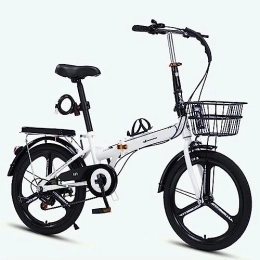 WOLWES Bicicleta WOLWES Bicicleta Plegable, Bicicletas Bicicleta Plegable para Adultos Transmisión De 7 Velocidades, Bicicleta Plegable Ligera para Viajes Adultos Adolescentes Hombres Mujeres B, 20in