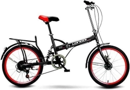 WXPE Plegables WXPE Bicicleta Plegable De 20 Pulgadas, Bicicletas De Ciudad Ajustables, Bicicleta De Ciudad Plegable De Aleación Ligera, Bicicleta Portátil para Hombres Y Mujeres Adultos