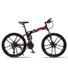 WZB Plegables WZB Bicicleta de 26"y 27 velocidades Plegable de Mountain Trail, Bicicleta compacta de cercanas, transmisin Shimano para Adultos, jvenes y nias, Velocidad de 8, 24