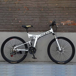 WZB Bicicleta WZB Bicicleta de montaña Plegable con 26"Aleacin de magnesio sper Liviana, Suspensin Completa de Primera Calidad y Engranaje Shimano de 21 velocidades, 15, 26