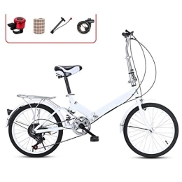 XBSXP Plegables XBSXP Bicicletas para Hombres, Bicicletas para Mujeres Bicicleta Plegable, Bicicleta para Adultos de 20 Pulgadas de Velocidad Variable portátil Ultraligera, Bicicleta para niños con rued
