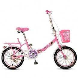 Xiaoping Plegables Xiaoping Bicicleta Plegable de 16 Pulgadas Boy Infantil Nia de Bicicletas 6-8-10 Aos de Edad (Color : 2)