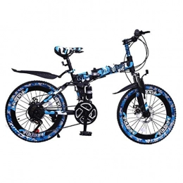 Xiaoping Plegables Xiaoping Bicicletas para niños, Bicicletas para niños, Bicicletas de Velocidad para niños de 6 a 15 años, Bicicletas de montaña, Camo Brown (Color : Blue, Size : 20 Inches)