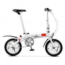 XIXIA Bicicleta XiXia X Bicicleta Plegable Bicicleta de aleacin de Aluminio Ultraligera de una Sola Velocidad Bicicleta Plegable, Hombres y Mujeres Bicicleta pequea porttil de 14 Pulgadas