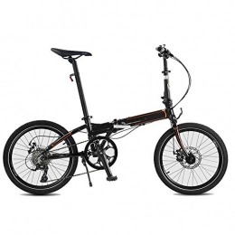 XIXIA Plegables XiXia X Bicicleta Plegable Frenos de Disco Hombres y Mujeres Adultos Bicicleta de aleación de Aluminio 20 Pulgadas 8 velocidades