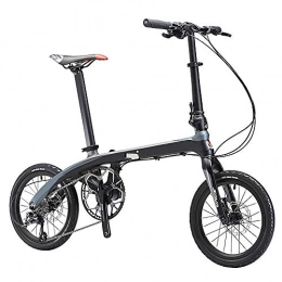 XIXIA Bicicleta XiXia X Bicicleta Plegable Luz de Fibra de Carbono Frenos de Disco Doble Bicicleta de Cambio para Adultos Bicicleta Oculta Hebilla Plegable bloqueable 16 Pulgadas