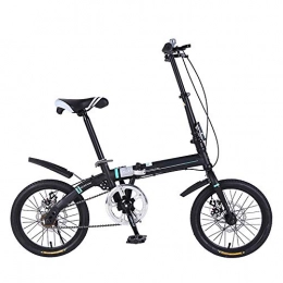 XIXIA Bicicleta XiXia X Bicicleta Plegable Marco de Acero de Alto Carbono Luz Frenos de Disco Delanteros y Traseros 16 Pulgadas